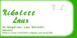 nikolett laux business card